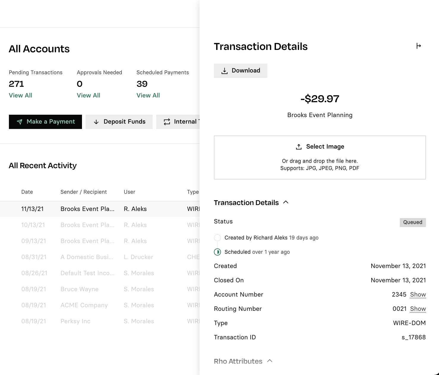 How Do I Add An Invoice Or Receipt To A Banking Transfer Or Card Transaction Rho